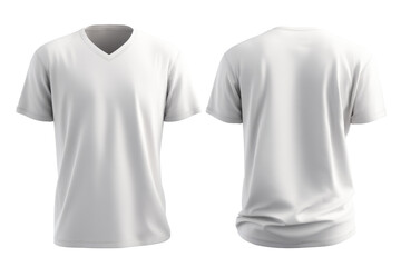 set of color view t-shirt isolated on white.	
