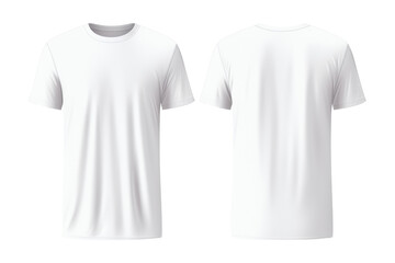 set of color view t-shirt isolated on white.	
