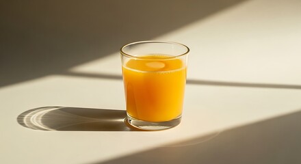 Orange Juice in a Glass, Sunlight, Healthy Drink.