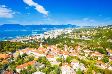 Panoramic view of Trsat area in Rijeka, Croatia