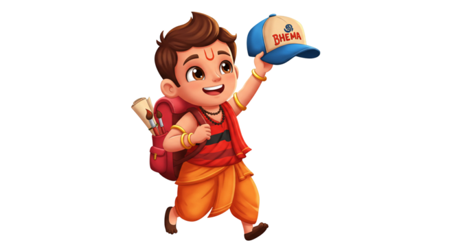 Cute Indian Boy in Traditional Attire - Powered by Adobe