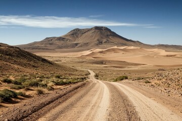 Naklejka premium A picturesque journey through Sahara's arid beauty.