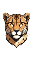 Cheetah's head illustration