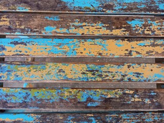 Grungy Weathered Wooden Planks with Peeling Paint