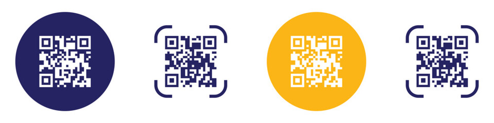 QR code icon vector illustration