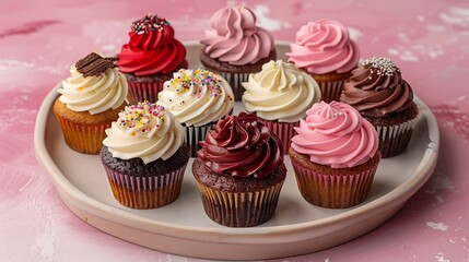 Colorful Cupcakes Decorated with Unique Toppings