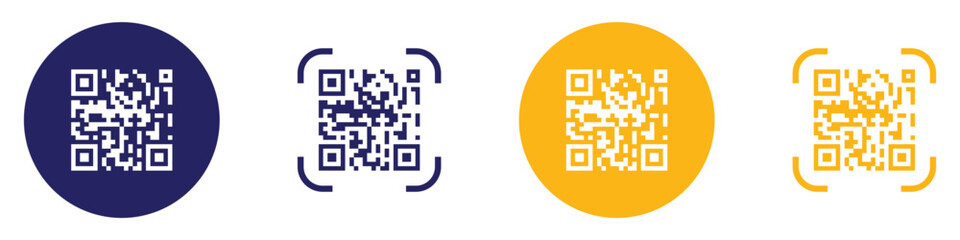QR code icon vector illustration