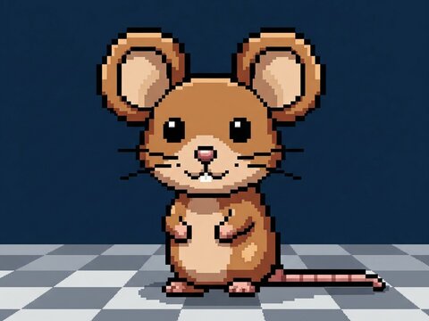 pixel mouse vector illustration - Powered by Adobe