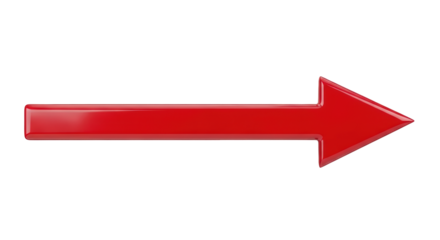Isolated Red Arrow Pointing Right Directional Sign Indicates Way Navigation Concept Forward