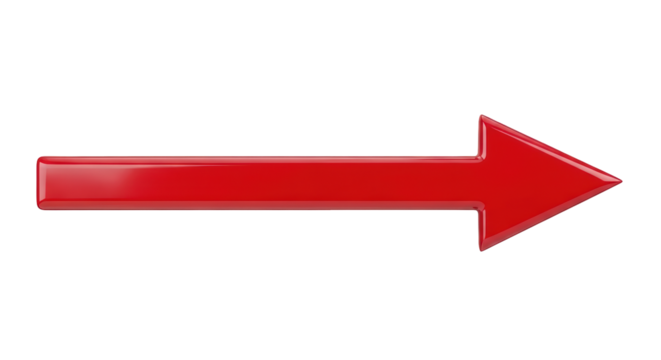 Isolated Red Arrow Pointing Right Directional Sign Indicates Way Navigation Concept Forward