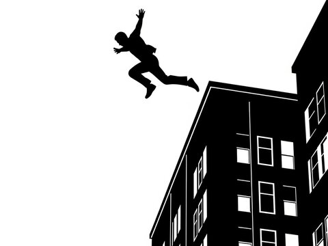 parkur athletes jump from buildings