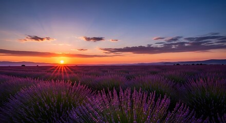 Lavender Field Sunrise Serenity.