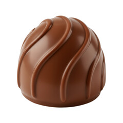 Delicious milk chocolate truffle candy isolated PNG with Transparent Background