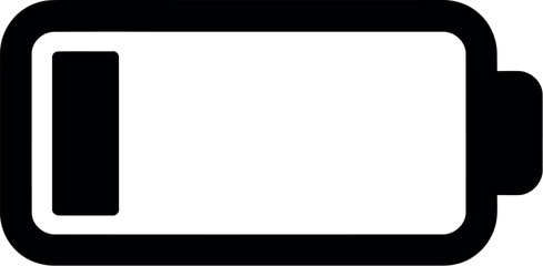 Low battery icon symbolizing depleted energy or power.