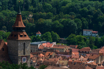 Panorama Braszowa z widokiem na Czarny Kościół i wzgórze Tampa, Rumunia © smoku7979