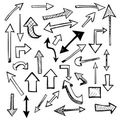 Hand-Drawn Arrow Collection Diverse Vector Arrows for Design