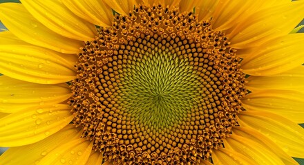 Close Up of a Sunflowers Center.