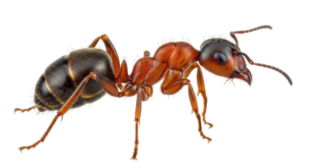 Isolated Carpenter Ant Queen Close-Up, A Worker Ant Species In A Studio Environment, Detail Shot