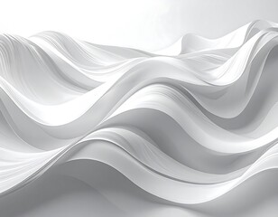Obraz premium Abstract white wavy design