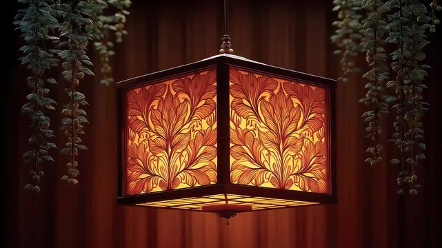 The artistic beauty of elegant patterned chandelier light and shadow intertwined