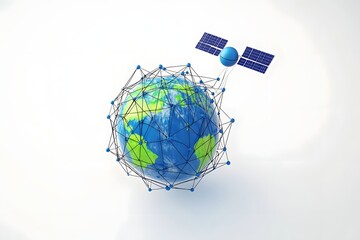 Earth Planet Global Network Connected to Satellite Communication System