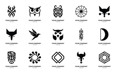 15 Multipurpose Logo Collection Minimalist Logo for Business, Technology, Nature, and Lifestyle
