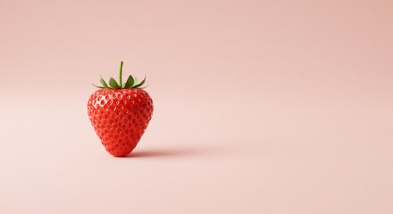 A Single Fresh Strawberry