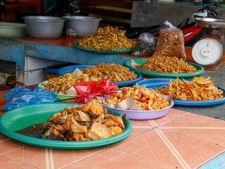 various traditional seafood dishes for sale