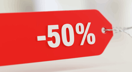 A red tag displays 50 in white