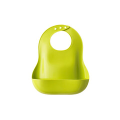 Fototapeta premium Lime Green Silicone Baby Bib with Food Catcher