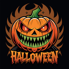 Spooky halloween t shirt design with large graphic