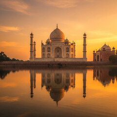 The Taj Mahal isn’t just white marble—its colors change with the sky. 🌅 Pink at dawn, dazzling white at noon, and golden under moonlight, it reflects time itself. 
