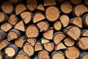 Stacks of neatly organized dried forestry wood, ready for use in crafts, construction, or fuel Perfect for rustic, natural, and sustainable themes , fire, natural, pile