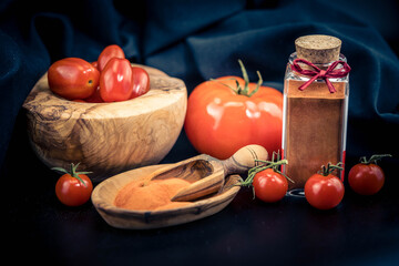 Frische Suppe aus Tomaten Solanum lycopersicum