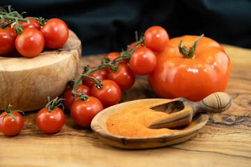Frische Suppe aus Tomaten Solanum lycopersicum
