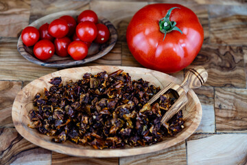 Frische Suppe aus Tomaten Solanum lycopersicum