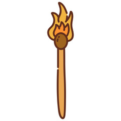 matchstick vector illustration