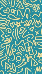 Abstract doodle background. Colorful abstract line doodle. Abstract background design. Hand drawn abstract doodle. Fun whimsical line art