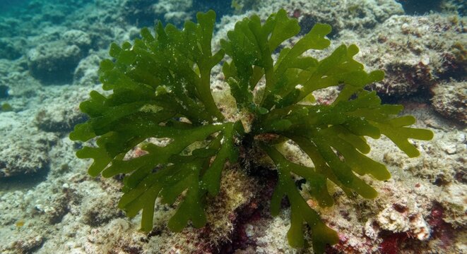 Marine Algae Codium Geppiorum in Natural Habitat Sustainable Aquaculture

