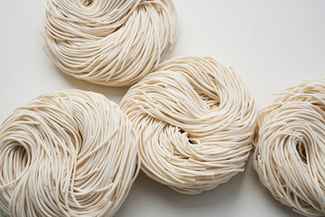 Raw dried Misoa or Misua, thin noodles, chinese food