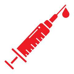 red syringe and blood