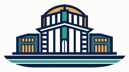 Naklejka premium vector illustration of a building