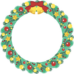 クリスマスリースのベクター素材イラスト