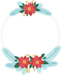 クリスマスリースのベクター素材イラスト