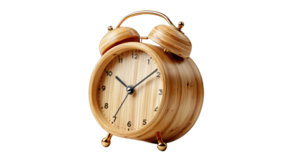 Wooden alarm clock, timepiece