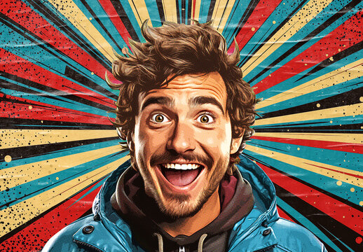 Vintage Comic Book Photo Effect Mockup