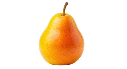Isolated ripe golden russet pear, a juicy and nutritious fruit for eating and healthy diets