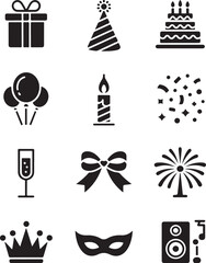 Celebrate special occasions with this icon set