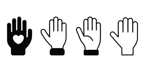 Fototapeta premium hands showing different gestures and symbols. set of hand gestures