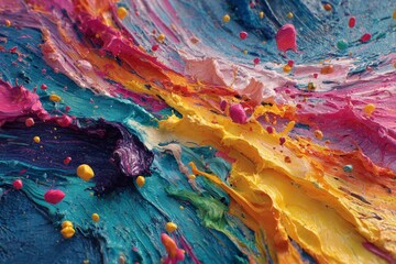 Vibrant Chaos of Colors Dancing Across Canvas in a Whirlwind of Creativity Generative AI